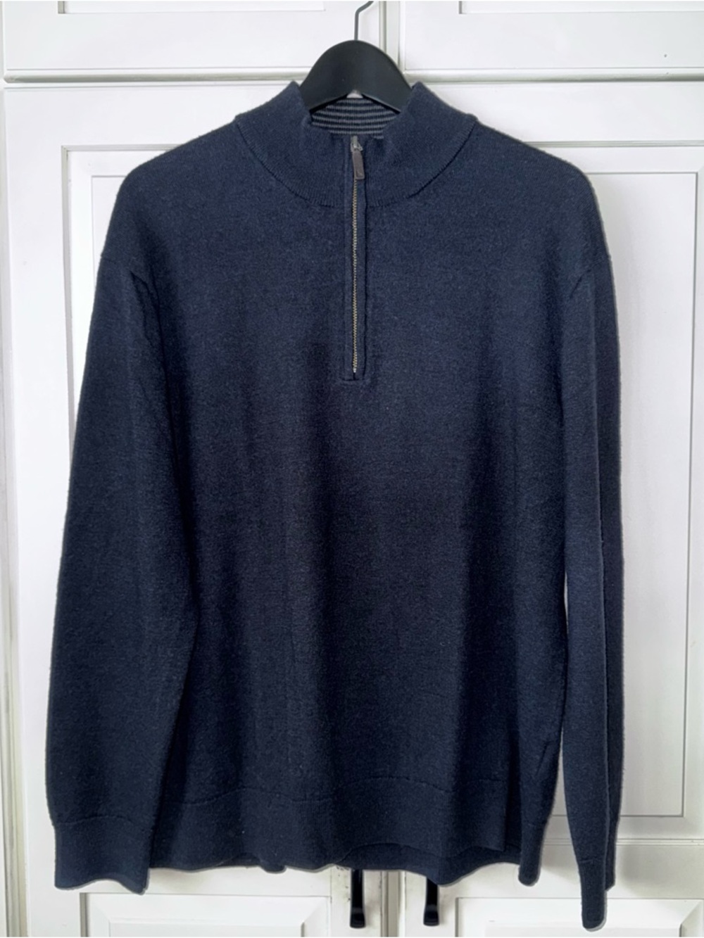 UNTUCKit Men's Half-Zip Sweater - Navy. Size XXL
